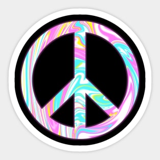 PSYCHEDELIC PEACE SYMBOL Sticker